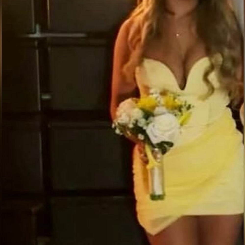 WORN ONCE from Outcast Clothing! Yellow mini dress.